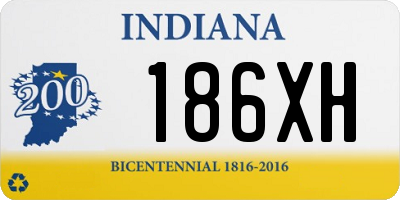 IN license plate 186XH