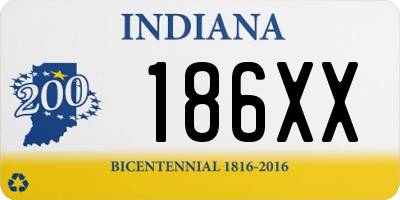 IN license plate 186XX