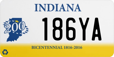 IN license plate 186YA