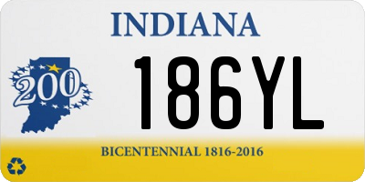 IN license plate 186YL
