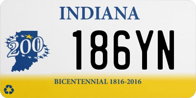 IN license plate 186YN