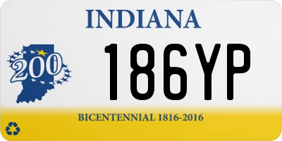 IN license plate 186YP