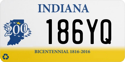 IN license plate 186YQ