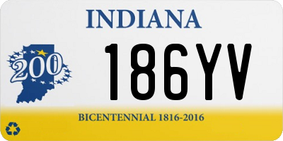 IN license plate 186YV