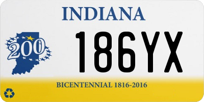 IN license plate 186YX