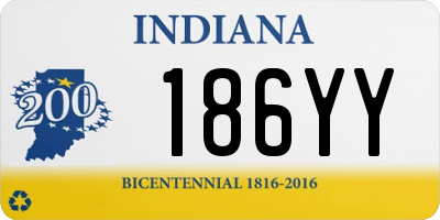 IN license plate 186YY