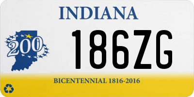 IN license plate 186ZG