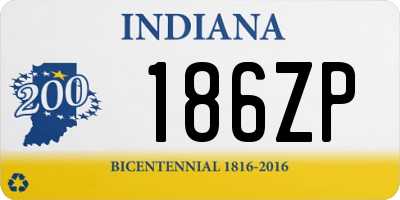 IN license plate 186ZP