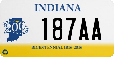 IN license plate 187AA