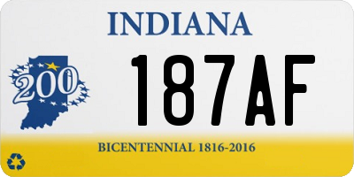 IN license plate 187AF