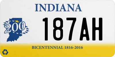 IN license plate 187AH