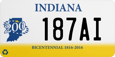 IN license plate 187AI