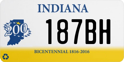 IN license plate 187BH