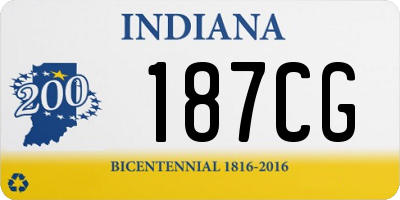 IN license plate 187CG