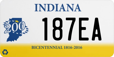 IN license plate 187EA