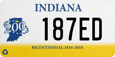 IN license plate 187ED