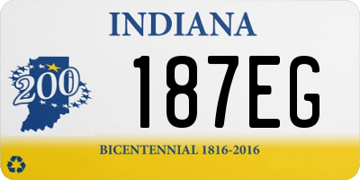 IN license plate 187EG