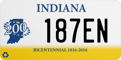 IN license plate 187EN