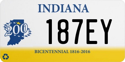 IN license plate 187EY