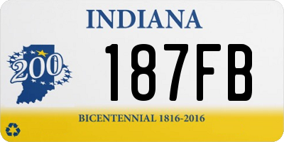 IN license plate 187FB