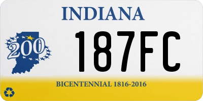 IN license plate 187FC