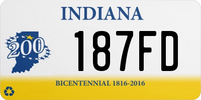 IN license plate 187FD