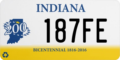 IN license plate 187FE