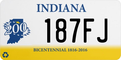 IN license plate 187FJ