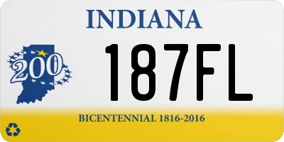 IN license plate 187FL