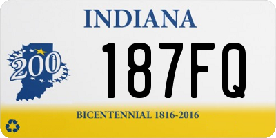 IN license plate 187FQ