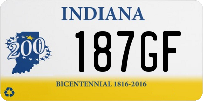 IN license plate 187GF