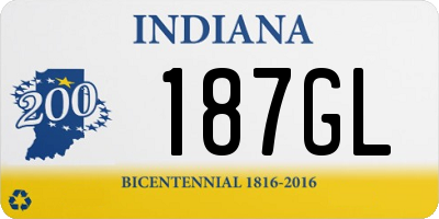 IN license plate 187GL