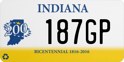 IN license plate 187GP