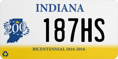 IN license plate 187HS