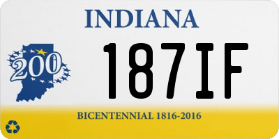 IN license plate 187IF