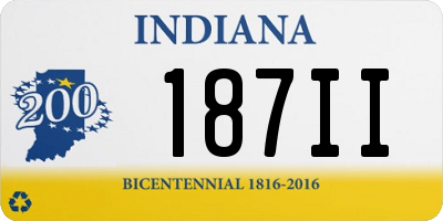IN license plate 187II