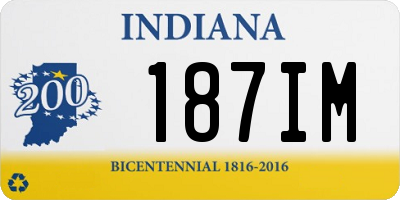 IN license plate 187IM