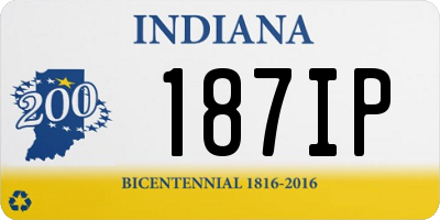 IN license plate 187IP