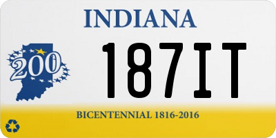 IN license plate 187IT