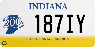 IN license plate 187IY