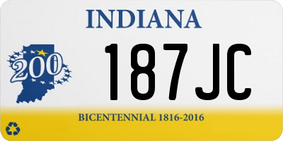 IN license plate 187JC