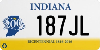 IN license plate 187JL