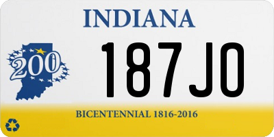 IN license plate 187JO