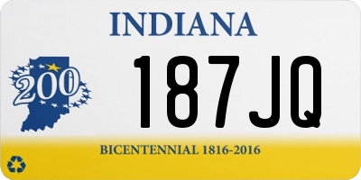 IN license plate 187JQ