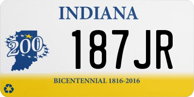 IN license plate 187JR