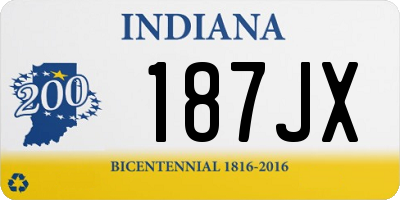 IN license plate 187JX