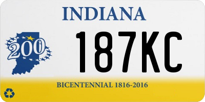 IN license plate 187KC