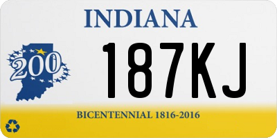 IN license plate 187KJ