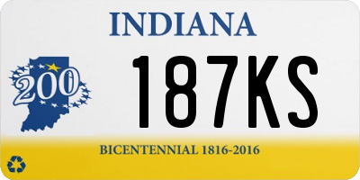 IN license plate 187KS