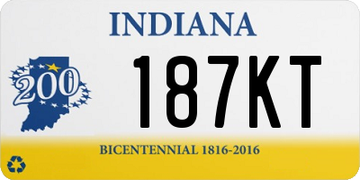 IN license plate 187KT